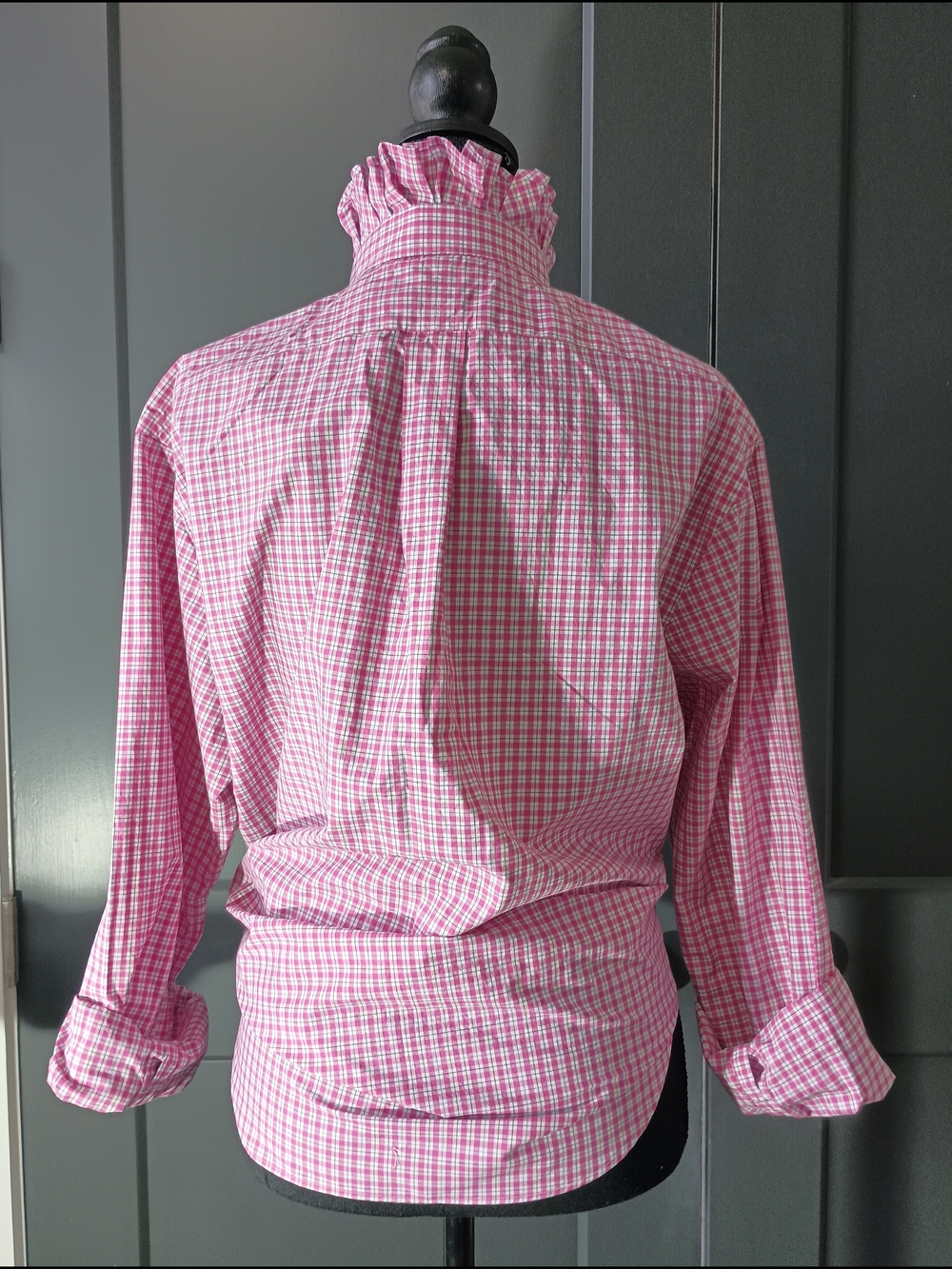 Upcycled Women's Ralph Lauren Ruffled Collar Shirt #045 - Picture 5 of 9